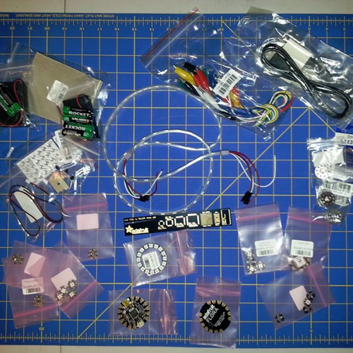 A bunch of electronics parts