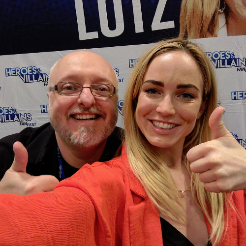 Me with Caity Lotz at Hero's and Villains Fna Fest