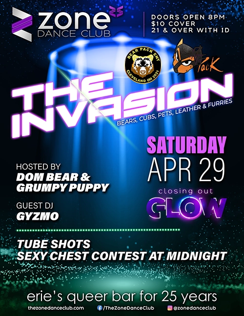 Leather/Bear/Pup Invasion Flyer Design by Whee! Studios