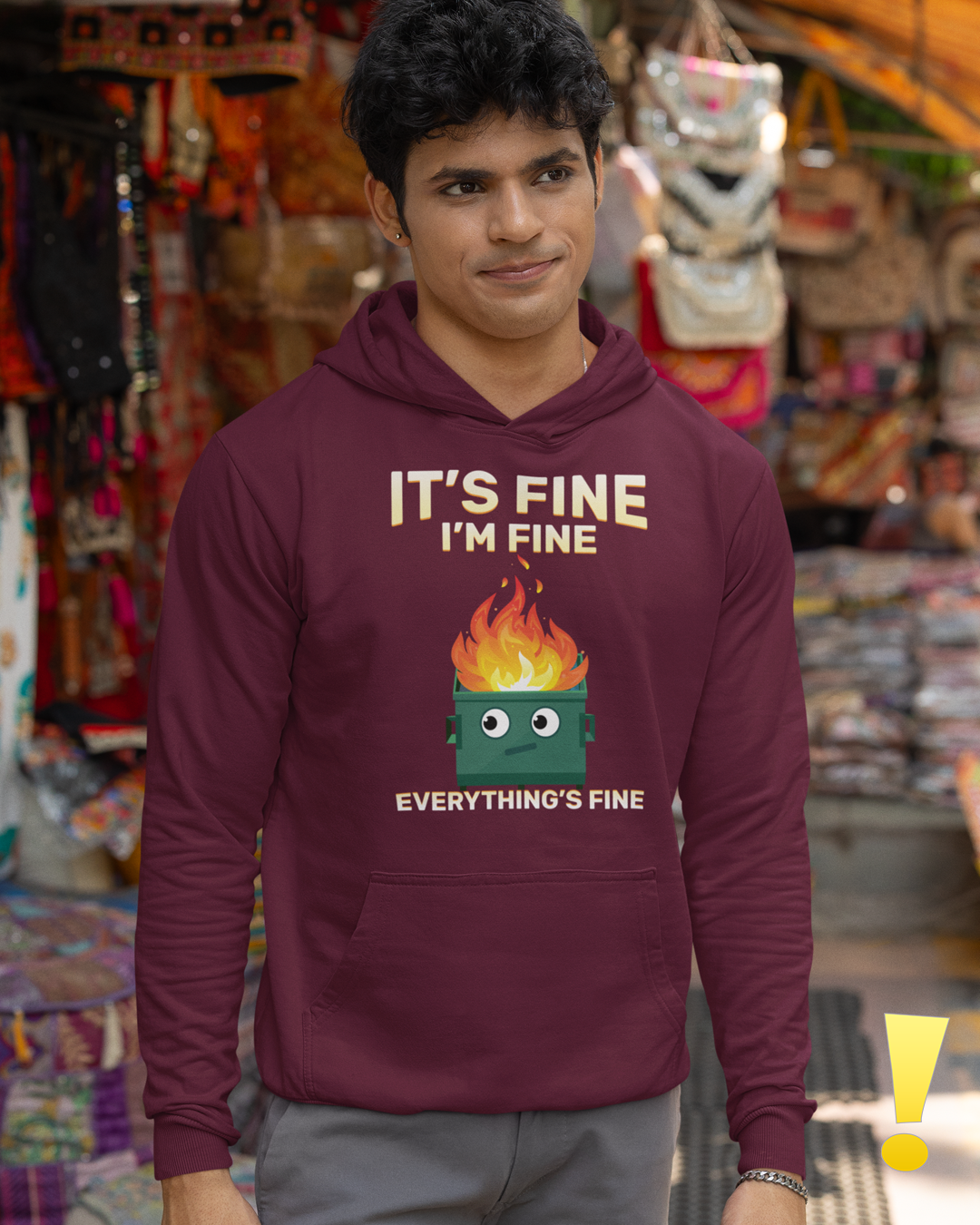 "It's Fine" Dumpster Fire Hoodie