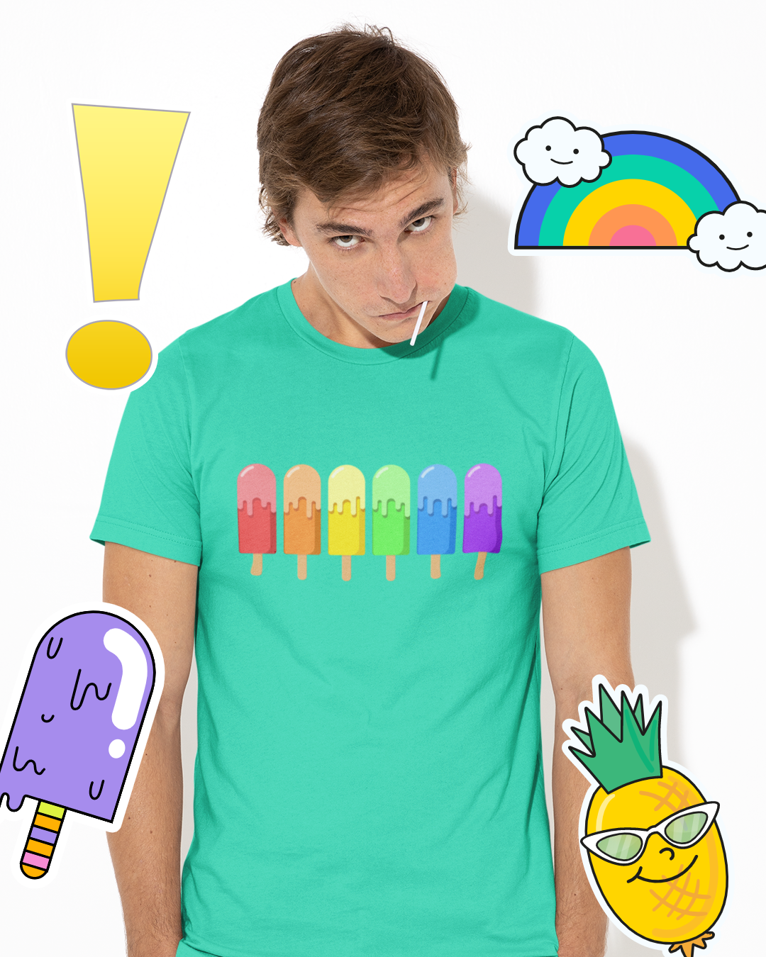 Rainbow Popsicles